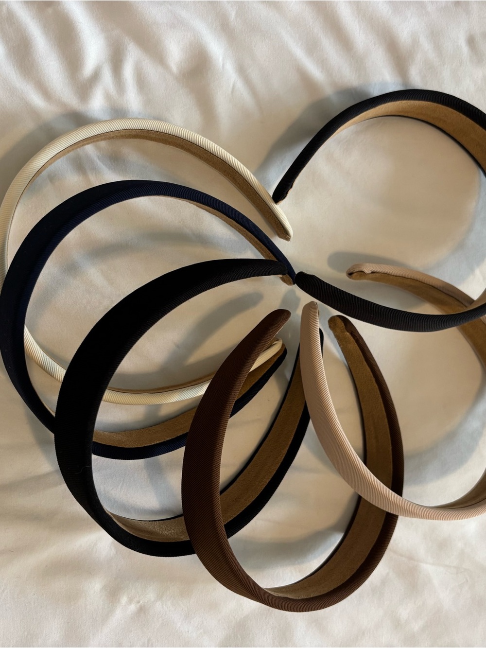 Neutral Padded Headband Set Boho Minimalist Preppy Hair Accessories 6pc NWOT - Picture 3 of 4